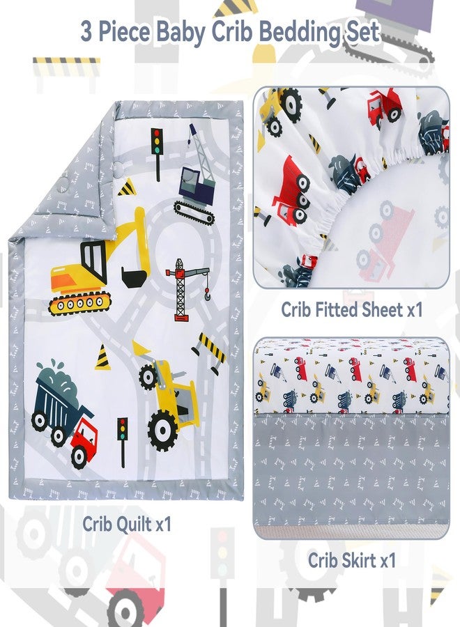Viviland 3 Pieces Baby Bedding Set for Boy Girls, Baby Bedding Set for Newborn, Infant & Toddler - CAR - Image 2