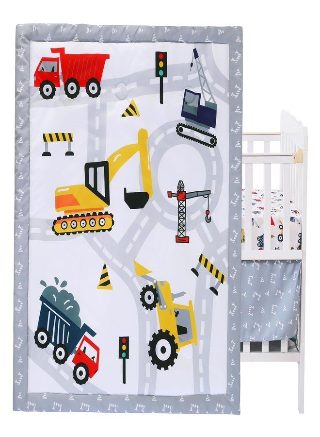 Viviland 3 Pieces Baby Bedding Set for Boy Girls, Baby Bedding Set for Newborn, Infant & Toddler - CAR - Image 1