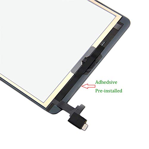 T Phael Black Digitizer Repair Kit for iPad mini 1&2 A1432 A1489 Touch Screen Digitizer Replacement with IC Chip + Home Button + Tools + Pre-Installed Adhesive - Image 3