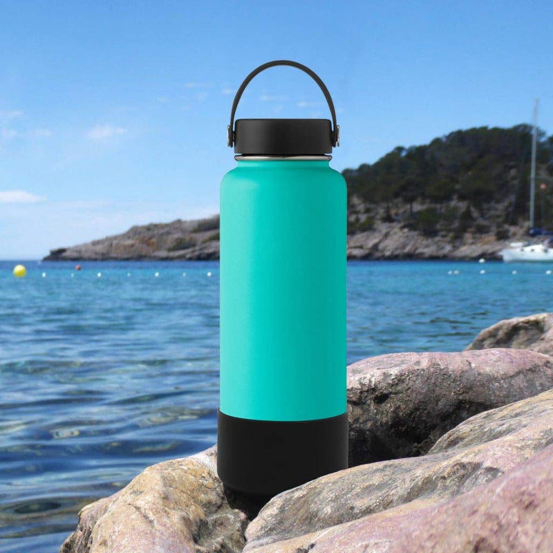 Flaskars Flaskars Protective Silicone Boot for 12oz - 40 oz Hydroflask Water Bottles Anti-Slip Bottom Sleeve Cover Bumper (Fits 12-24 OZ, Black)  - Image 5