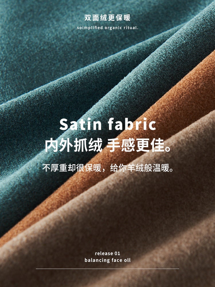 Half-high Collar Base Shirt Men's Autumn and Winter New Inner Lining Single-wear Warm Fleece Solid Color Mid-collar Long-sleeved T-shirt - Image 5