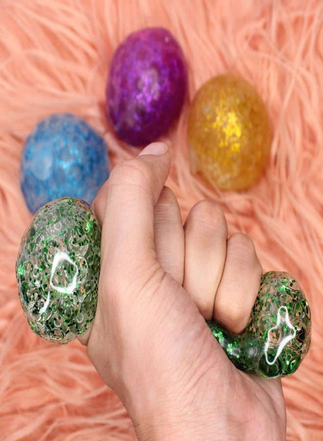 AASA Squishy Stress Ball for Anti-Stress Toy Slime Stress Relief Hand Movement Gag Toy (Multicolor, Set of 4Pcs) - Image 1