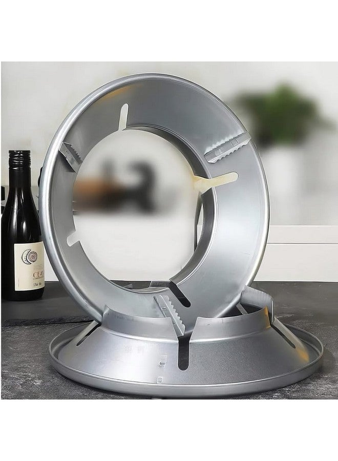 Rylan Silver Gas Saver Burner Stand Gas Chula Burner Gas Saver Stand Jali Ring Fire & Windproof Energy Saving, Gas Chula Support Stand 4 Legs Supported For Indian Gas 0.7Mm (Pack Of 1) Silver - Metal - Image 4