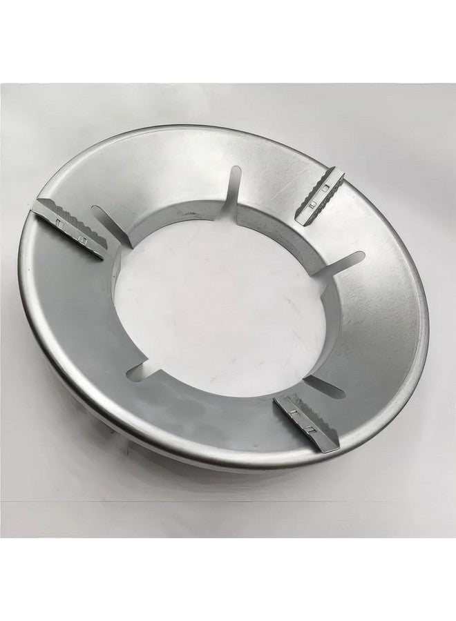 Rylan Silver Gas Saver Burner Stand Gas Chula Burner Gas Saver Stand Jali Ring Fire & Windproof Energy Saving, Gas Chula Support Stand 4 Legs Supported For Indian Gas 0.7Mm (Pack Of 1) Silver - Metal - Image 3