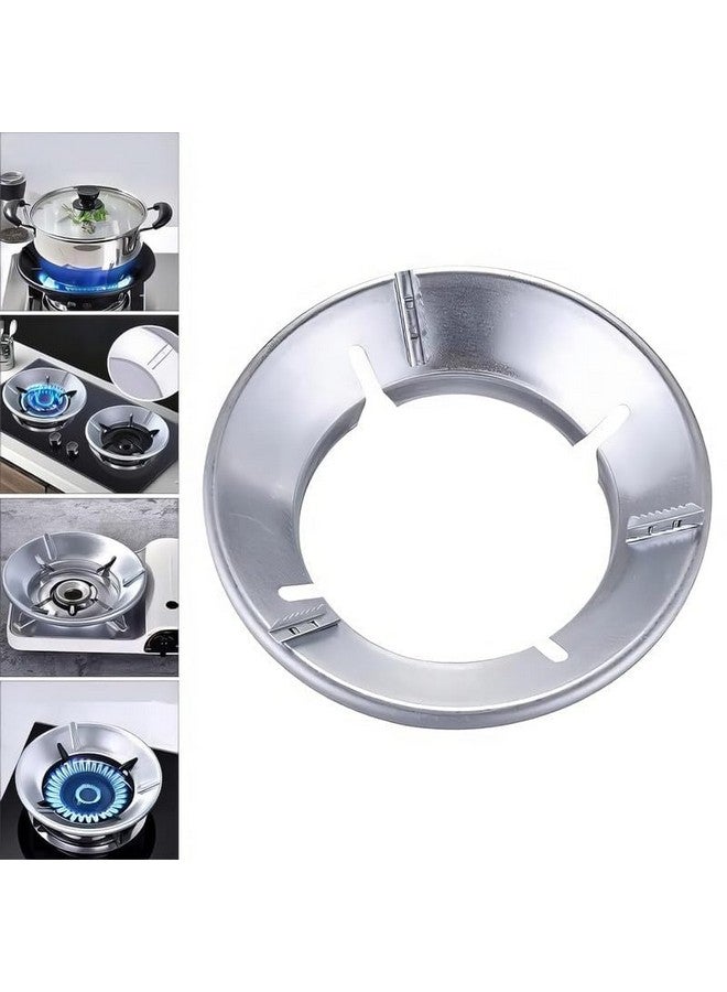Rylan Silver Gas Saver Burner Stand Gas Chula Burner Gas Saver Stand Jali Ring Fire & Windproof Energy Saving, Gas Chula Support Stand 4 Legs Supported For Indian Gas 0.7Mm (Pack Of 1) Silver - Metal - Image 2