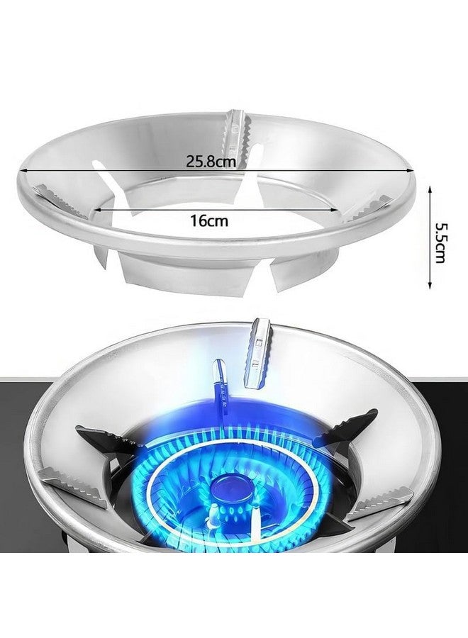 Rylan Silver Gas Saver Burner Stand Gas Chula Burner Gas Saver Stand Jali Ring Fire & Windproof Energy Saving, Gas Chula Support Stand 4 Legs Supported For Indian Gas 0.7Mm (Pack Of 1) Silver - Metal - Image 5