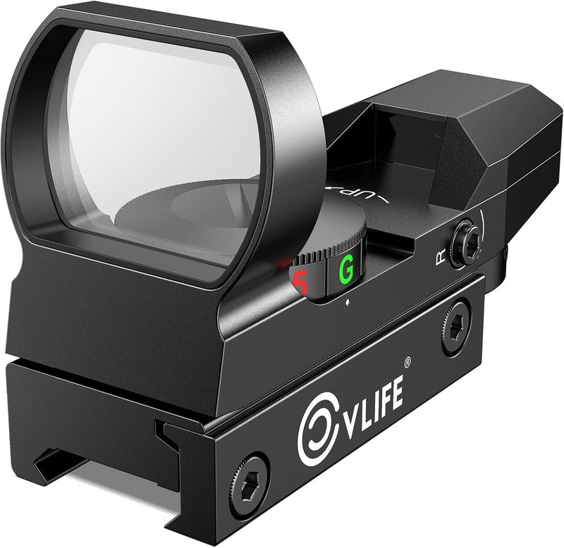 CVLIFE 1X22X33 Red Green Dot Gun Sight Scope Reflex Sight with 20mm Rail - Image 1