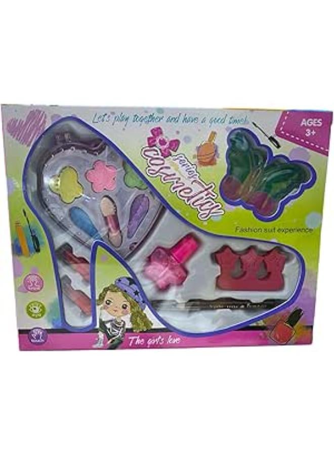 Kids Pretend Play Makeup Set, Fashion Dress Up Cosmetics Kit, Ages 3+