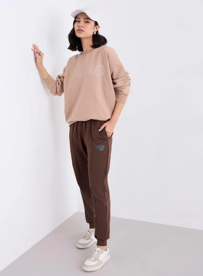 Styli Women Brown Relaxed Fit Joggers