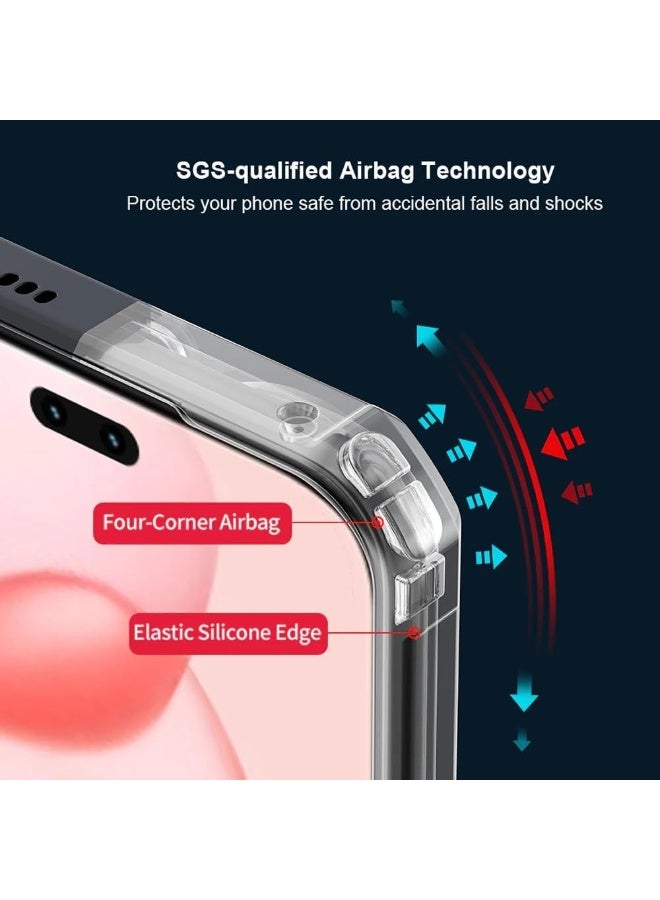 Honor 400 Pro 5G Clear Hard PC Back Cover Case with Shockproof Premium TPU Black Border 360 Degree Impact Resistant Camera lens Protection Transparent Cover For Honor 400 Pro  - Image 4