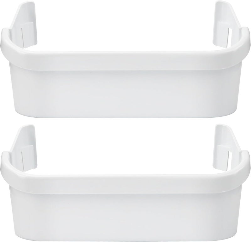 Fetechmate 240351601 Refrigerator Freezer Door Bin Side Shelf Compatible with Ken.more Fri.gidaire Refrigerator Replace 240351607 891154 AP2115974 White Freezer Lower Door Shelf Bin - 2 PACK By - Image 1