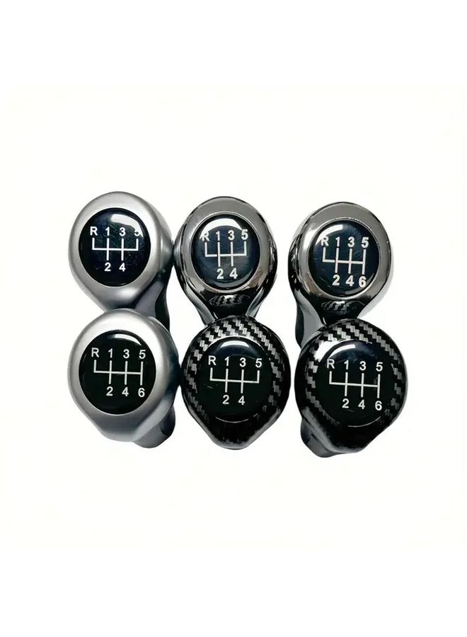 Universal 5 Speed Shift Knob For BMW Matte Finish Carbon Fiber Knob Durable - Image 1