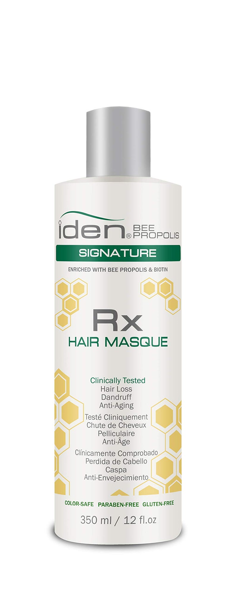 IDEN Bee Propolis Signature RX Hair Masque Promotes Healthy Hair Saw Palmetto  Green Tea 12 floz