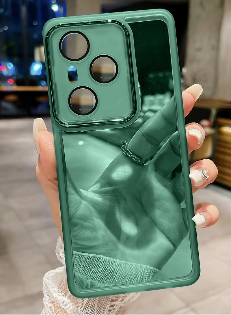 Wtech Honor 400 Pro 5G 2025 Soft Transparent TPU Camera Lens Protection Silicone Ultra Thin Phone Stylish Electroplated Camera Border Back Case Cover - Dark Green - Image 2