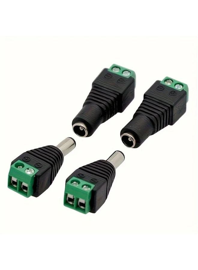 5pcs Female And 5pcs Male 12V DC Power Jack Adapter For CCTV Security Cameras LED - Image 5