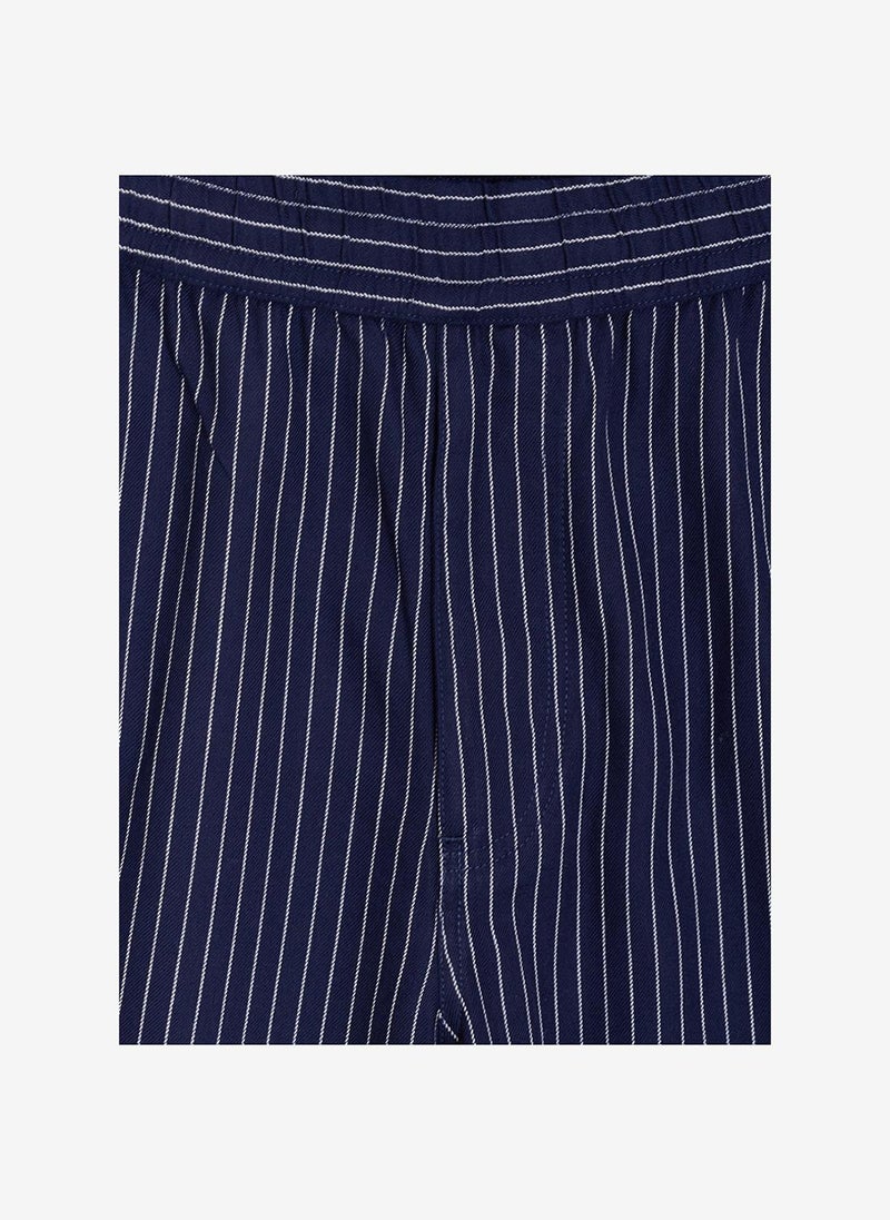 French Connection Twill Navy Blue Striped Shorts - Image 4