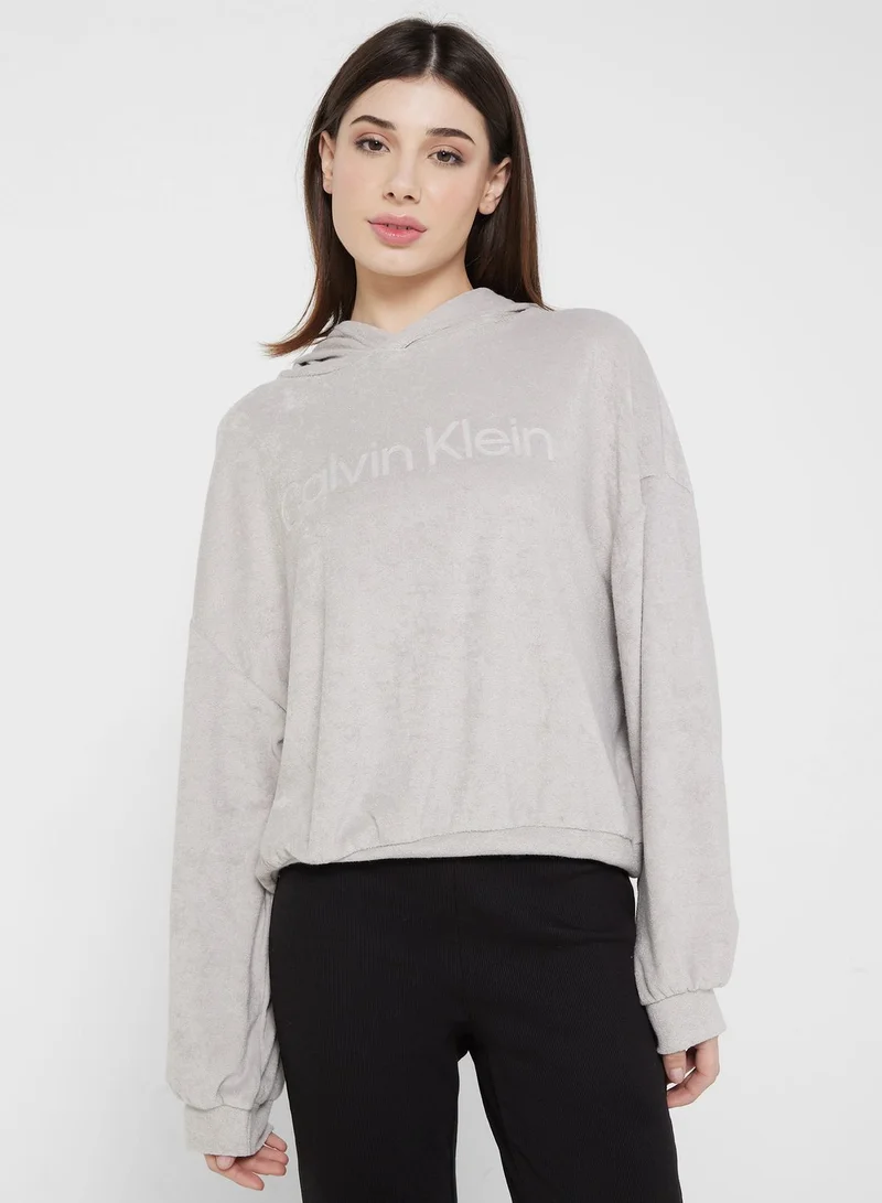 CALVIN KLEIN Logo Knitted Hoodie