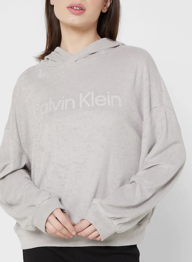 CALVIN KLEIN Logo Knitted Hoodie