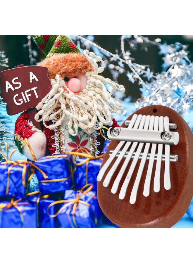 Generic Mini Thumb Piano 8 Keys Wooden Finger Piano With Lanyard, Musical Instrument, Gift For Valentine's Day, Perfect For Adult Beginners & Music Lovers  - Image 5