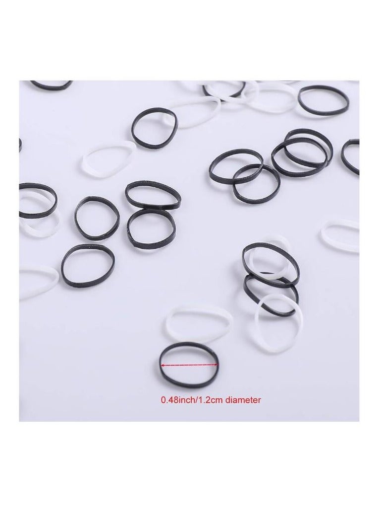 1000pcs Black Mini Disposable Elastic Hair Ties With 1.2 cm Diameter, Suitable For Daily Hair Styling - Image 3