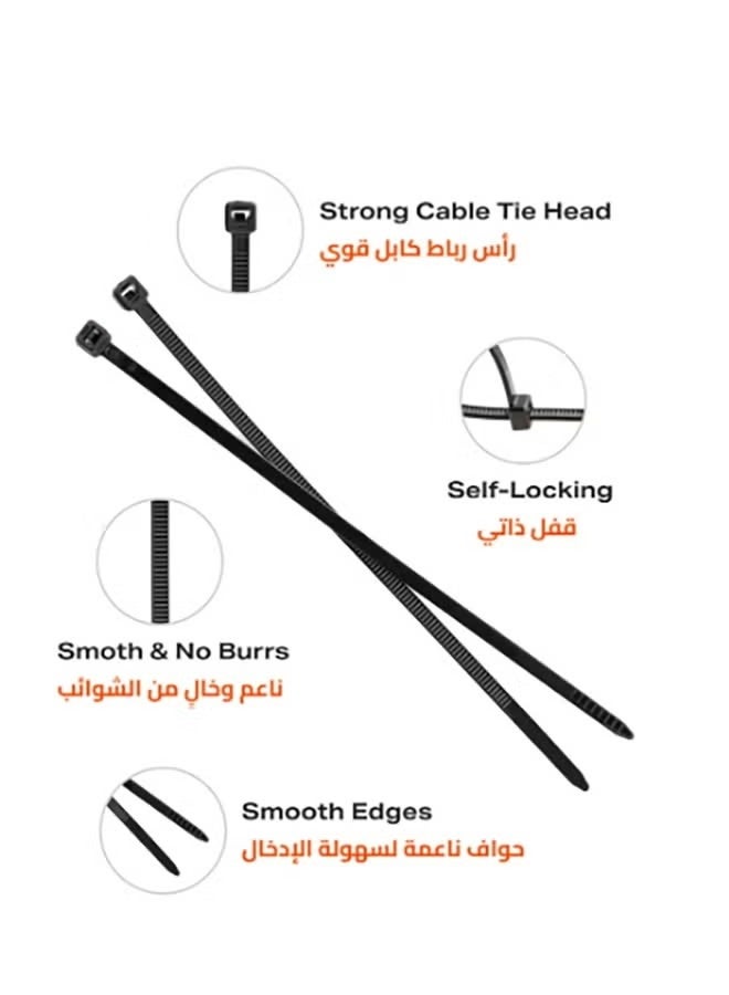 100pcs Heavy-duty Self-locking Nylon Cable Ties - Multi-purpose Plastic Cable Ties for auto repair, office, and outdoor use, including storage racks, auto repair accessories, multi-functional design, nylon cable ties Multi - purpose plastic cable tie buckle tool for daily car repair - Image 4