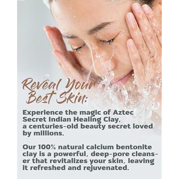 Aztec Secret– Indian Healing Clay 1 lb – Deep Pore Cleansing Facial & Body Mask – The Original 100% Natural Calcium Bentonite Clay – New Version 2 - Image 3