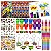 Cinrobiye 72 Pcs Hero Party Favors Hero Coloring Books Stickers Tattoos Stampers Keychains Rings Rainbow Pencils Comic Birthday Party Supplies Goodie Bag Fillers Prize Bulk Set - Image 2