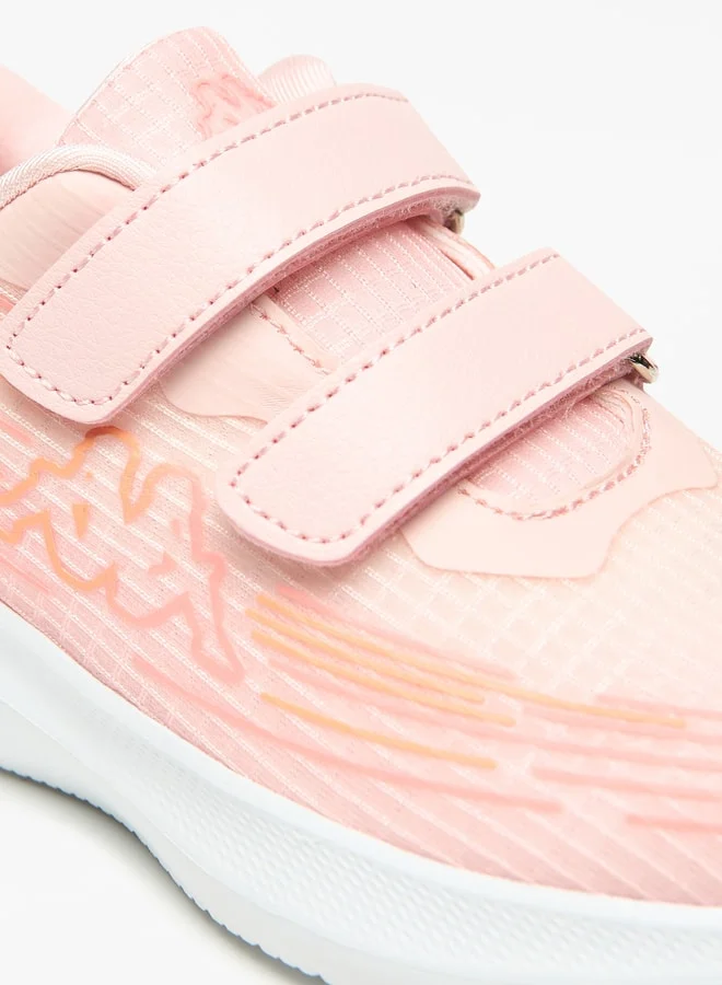 كابا Girl's Logo Print Sports Shoes with Hook and Loop Closure