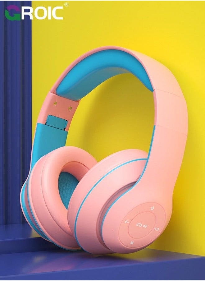 GROIC - Wireless Gaming Headset, Bluetooth Headphones BT5.1 Connection, Soft Ear Cushions, Game Headset for Desktop Laptop with Folding Design, Rechargeable Battery - Image 1