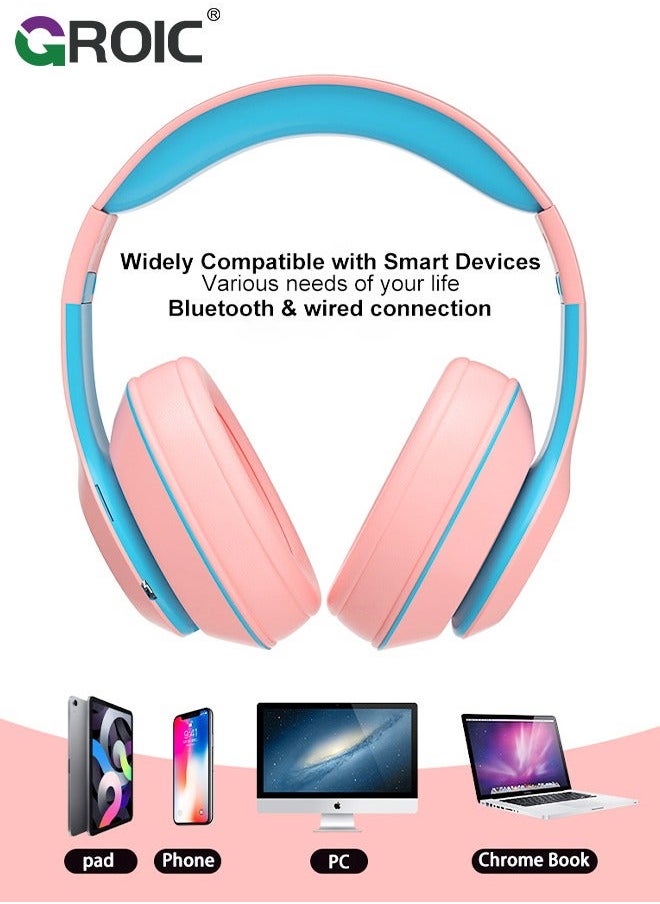 GROIC - Wireless Gaming Headset, Bluetooth Headphones BT5.1 Connection, Soft Ear Cushions, Game Headset for Desktop Laptop with Folding Design, Rechargeable Battery - Image 1