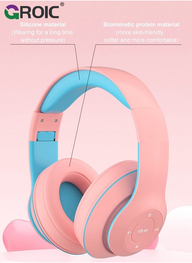 GROIC - Wireless Gaming Headset, Bluetooth Headphones BT5.1 Connection, Soft Ear Cushions, Game Headset for Desktop Laptop with Folding Design, Rechargeable Battery - Image 1