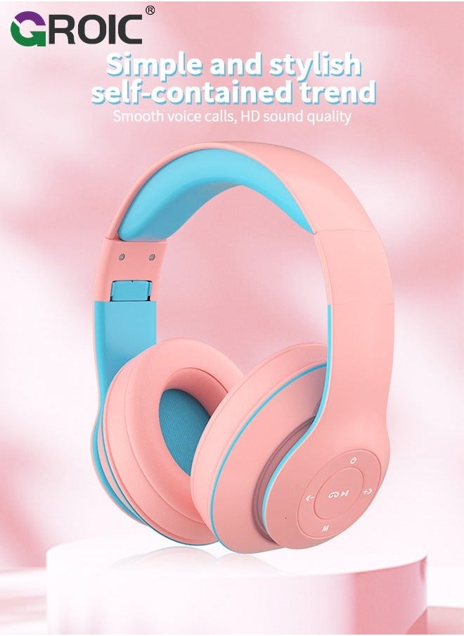GROIC - Wireless Gaming Headset, Bluetooth Headphones BT5.1 Connection, Soft Ear Cushions, Game Headset for Desktop Laptop with Folding Design, Rechargeable Battery - Image 1