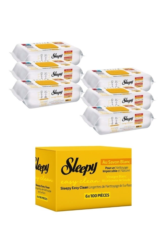 سليبي مناديل تنظيف الأسطح إيزي كلين من سليبي - رائحة الصابون الأبيض، عبوة اقتصادية مكونة من 6 قطع - Image 2