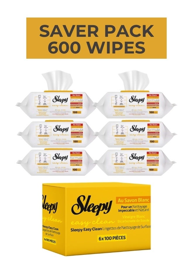 سليبي مناديل تنظيف الأسطح إيزي كلين من سليبي - رائحة الصابون الأبيض، عبوة اقتصادية مكونة من 6 قطع - Image 4