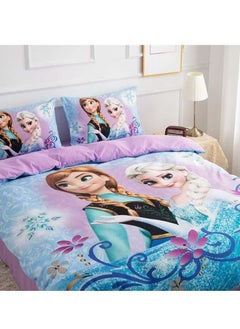 UKR UKR Kids Bedding Set – 3-Piece Printed Set for Girls | Soft Pillowcase, Duvet Cover & Bedsheet (150x200 cm) for Single Bed | Cozy & Stylish Bedroom Decor for Girls' Room  - Image 3
