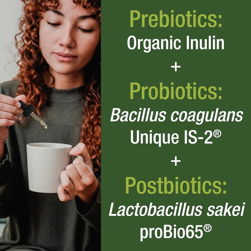 Peak Performance Organic Synbiotic  Prebiotics  Probiotics  Postbiotics 3in1 Supplement for Women Men  Kids Pre Pro  Post Biotics Liquid Drops for Gut  Microbiome Balance Made in USA Vegan Zero Sugar - Image 4