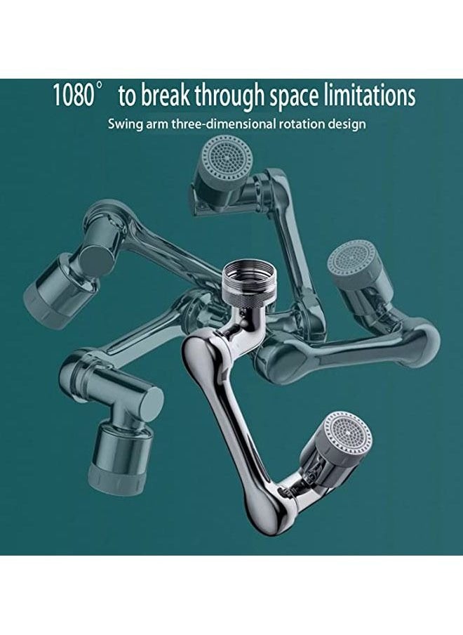Arabest 1080° Rotating Extender Aerator, Durable Splash Proof Faucet Extender, Two Ways Water Saver Faucet Aerator, Can Be Used for Bathroom Sink, Kitchen Sink  - Image 3