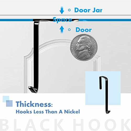 Vantasii 10 Pack Over The Door Hook, Sturdy Single Metal Over Door Hanger Electroplate Metal Hook for Hanging, Towels, Clothes, Bags, Cubicle, Bathroom Use (Black) - Image 3