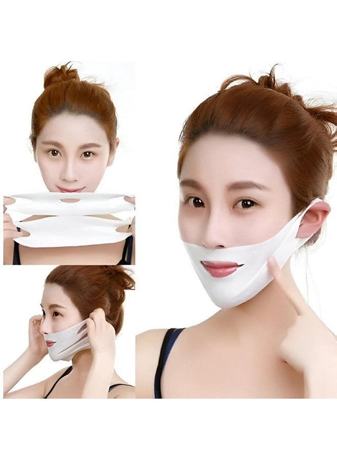 ABTER V Line Lifting Face Mask - Chin Up Patch for Double Chin Reducer, Firming & Moisturizing - V Shaped Slimming Face Mask with Gel Pads for Tightening Skin - Image 1