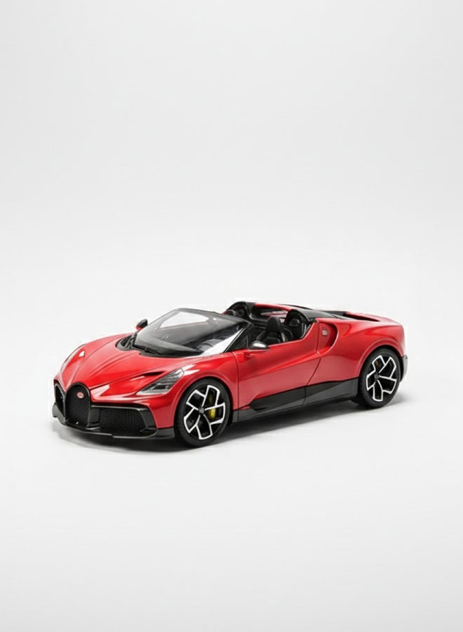Welly Bugatti W16 Mistral Roadster Diecast Model - Red Luxury Supercar Replica – Die-Cast Toy Car for Kids & Collectors - Image 2