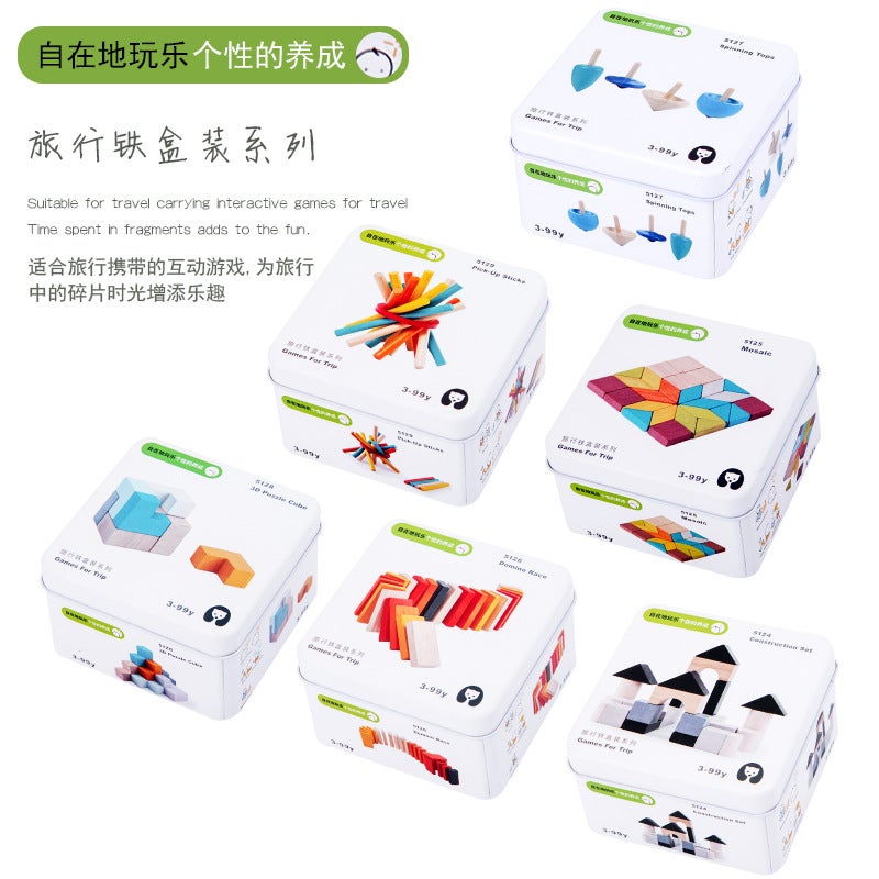 Children'S Educational Travel Iron Boxed Rubik'S Cube Puzzle Building Blocks Gyro Baby Early Education Cognitive Boys And Girls Toys - Image 2