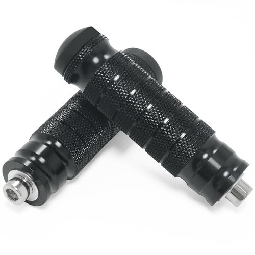 VUOZIP 1 Pair Motorcycle Universal 8mm Foot PegsCNC Aluminum Motorbike Rear Footrests Nonslip Foot Rest Pegs Pedals For YAMAHA Honda Suzuki Kawasaki Ducati Aprilia Black - Image 1
