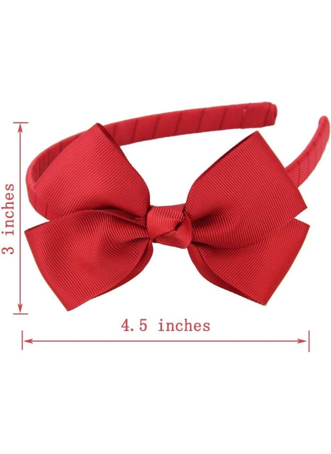 7Rainbows Fashion Cute Red Bow Headband for Girls Toddlers  - Image 2