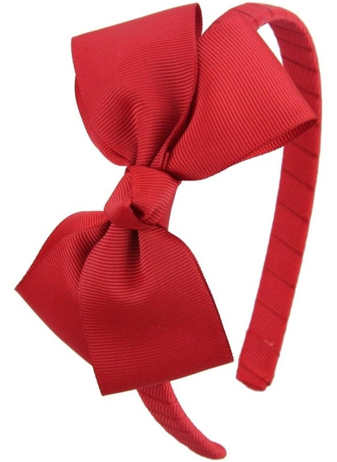 7Rainbows Fashion Cute Red Bow Headband for Girls Toddlers  - Image 1