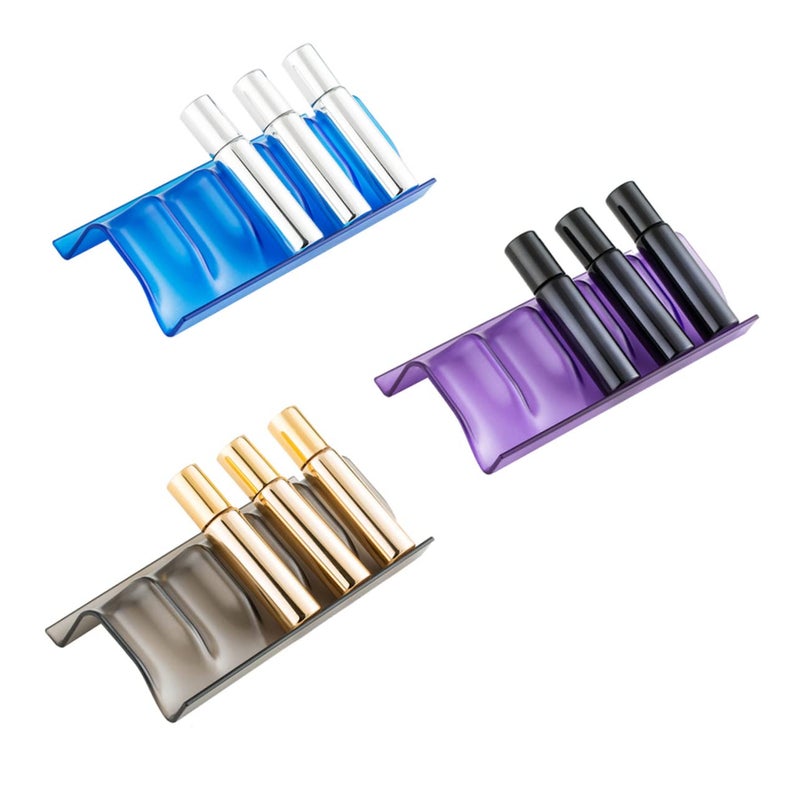 3pcsx3pcs Purple Stackable Drawer Organizer Rack for Essential Oil Bottles Storage - Image 4
