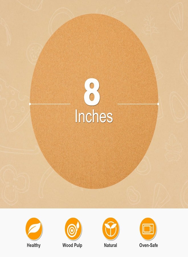 SMARTAKE 200 Pcs Unbleached Parchment Paper Baking Sheets Round, 8 Inches Non-Stick Precut Baking Parchment, for Baking Grilling Air Fryer Steaming Bread Cup Cake Cookie and More - Image 2