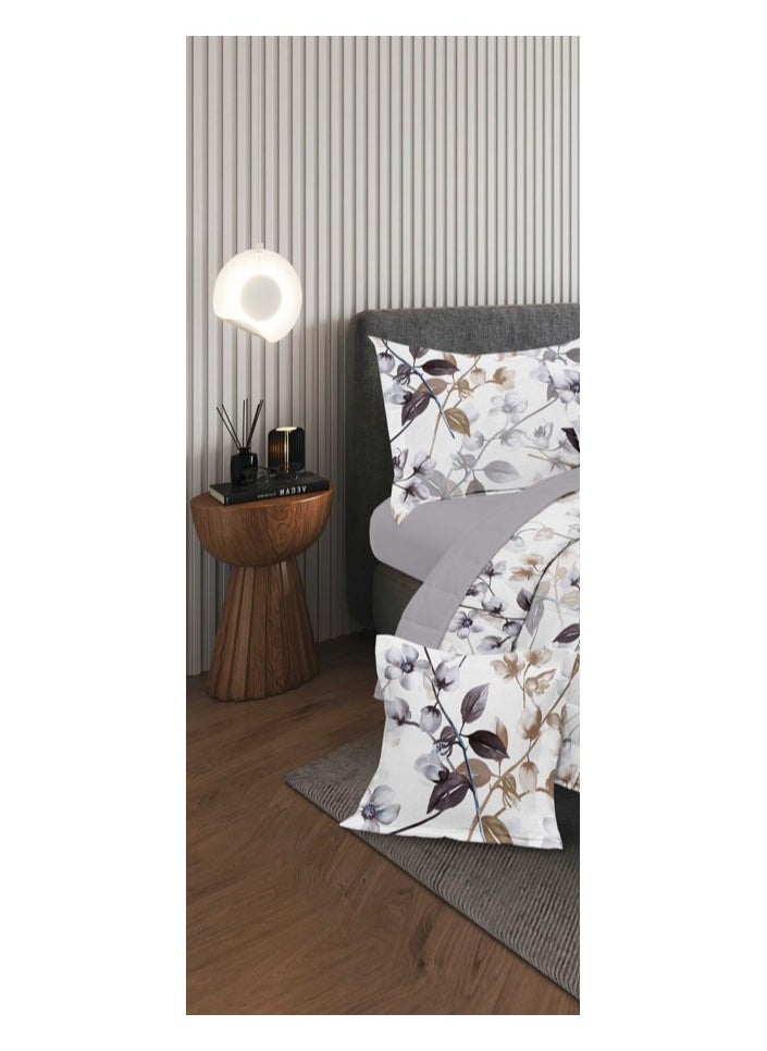 Red Rose A practical summer double bed sheet with a printed design to suit your room's decor, made of microfiber, measuring 230*250cm.  - Image 2
