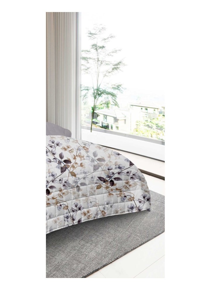 Red Rose A practical summer double bed sheet with a printed design to suit your room's decor, made of microfiber, measuring 230*250cm.  - Image 4