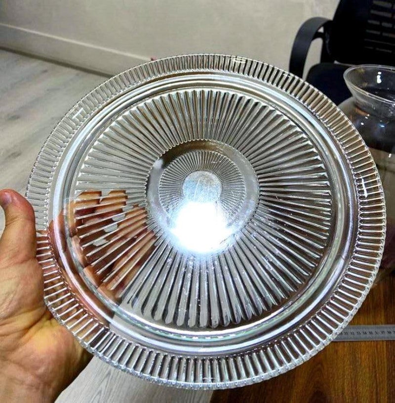 Glass Cake Stand with Lid, Clear, 30 cm Diameter - Image 2
