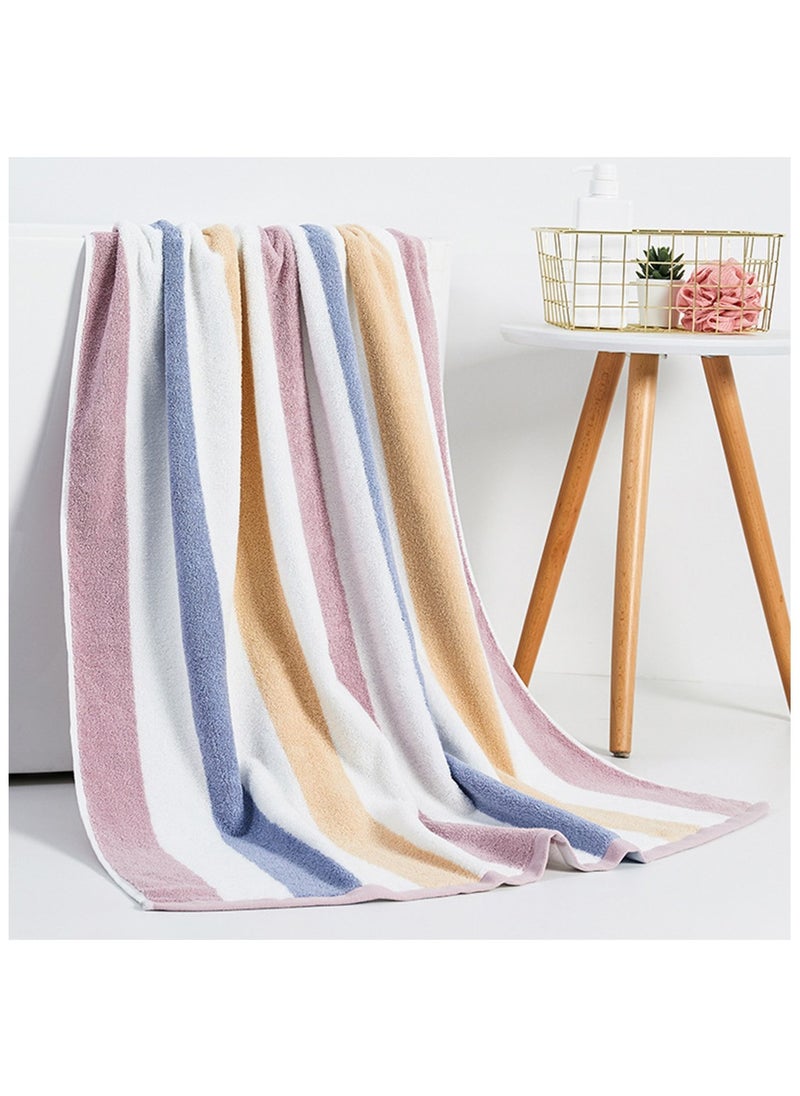 Generic Bath Towel Beach Towel Large Thick Cotton Bath Sheets  Swimming Pool Towels Absorbent 35x71 inch（90x180 cm） (Purple)  - Image 1